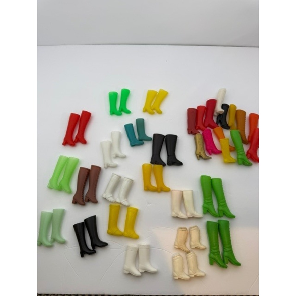 Vintage Fashion & Barbie Doll Boot Lot Mixed Colors Styles Go-Go Riding Fashion